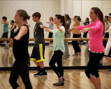 A dance class in the Auraria Recreation Center.