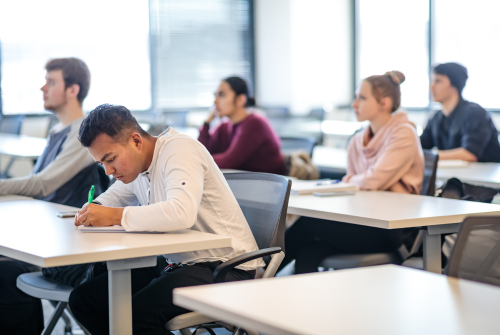 Students in a classroom