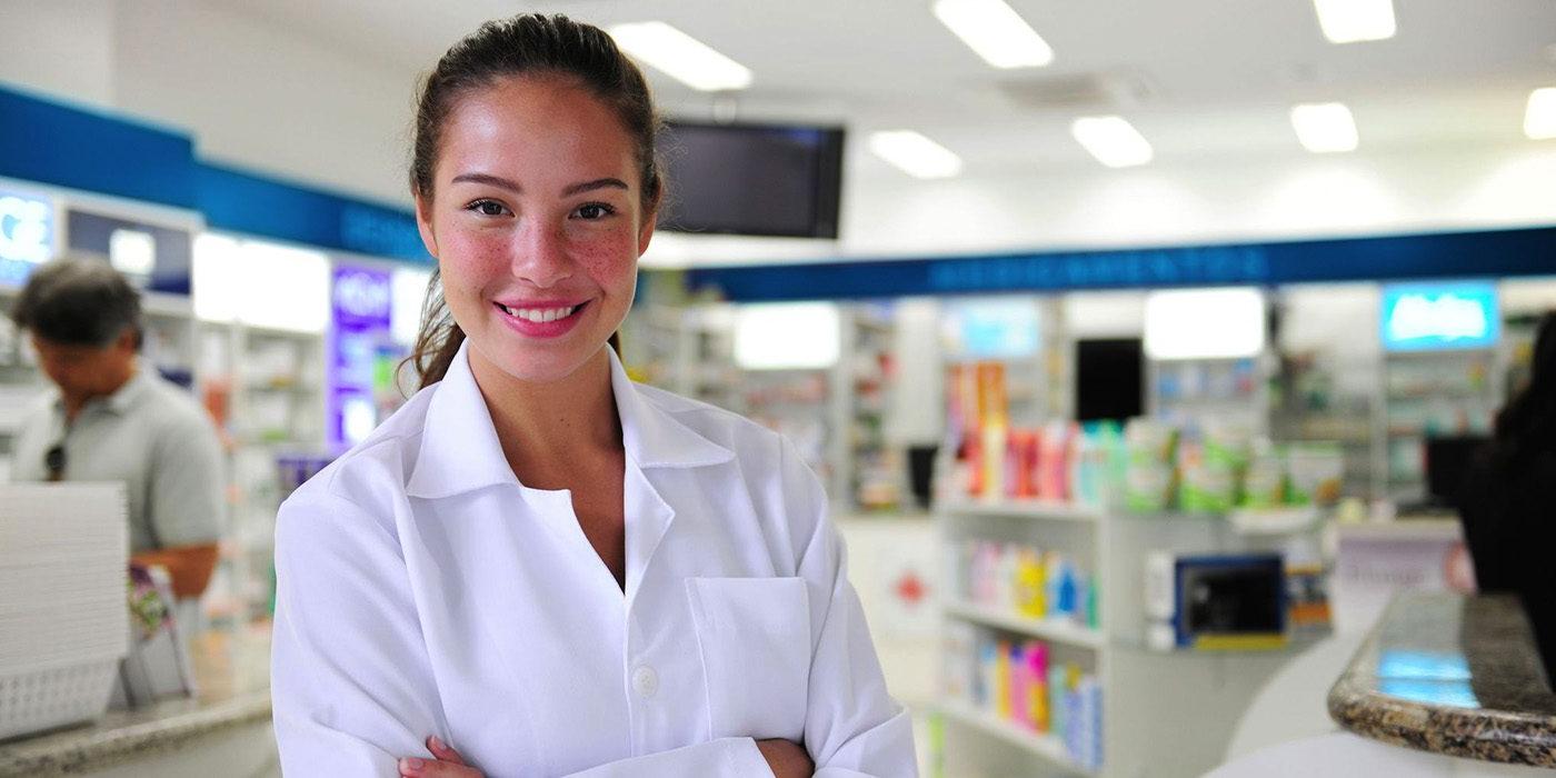 Woman working in Pharmacy as a Pharmacy Technician