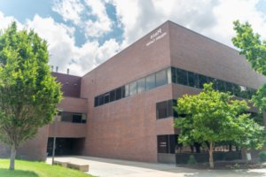 Outside of the Plaza building at MSU Denver